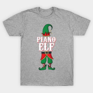 Piano Elf - Christmas Gift Idea for Piano Players design T-Shirt